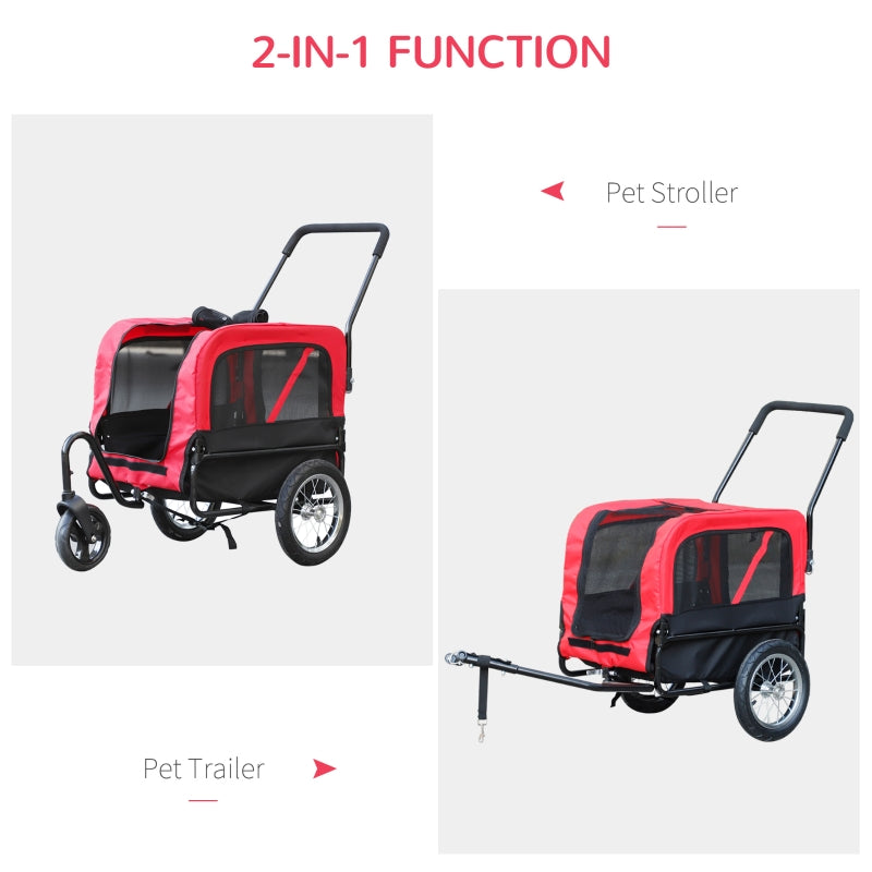 2-in-1, 3 Wheel Pet Jogging Stroller Bike Trailer by Furr Baby Gifts