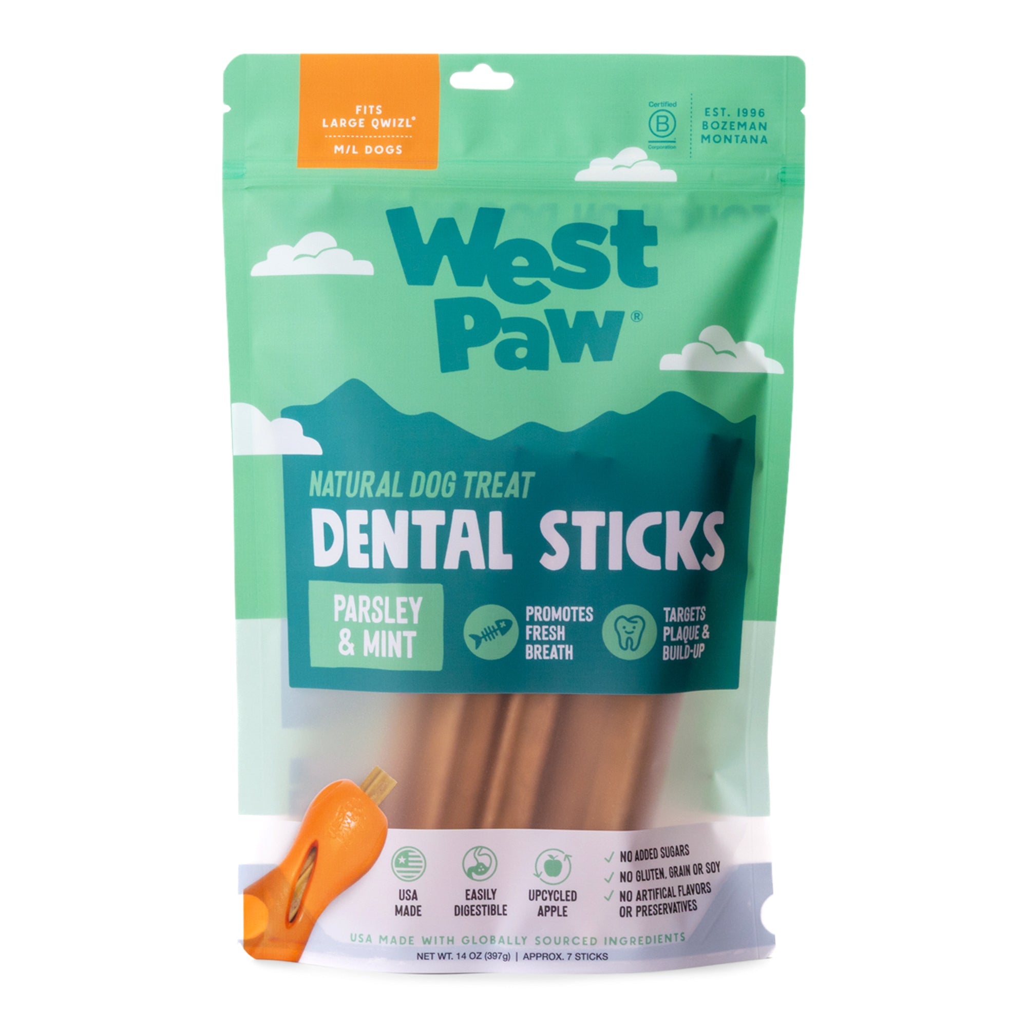 Natural Dental Sticks Large by West Paw