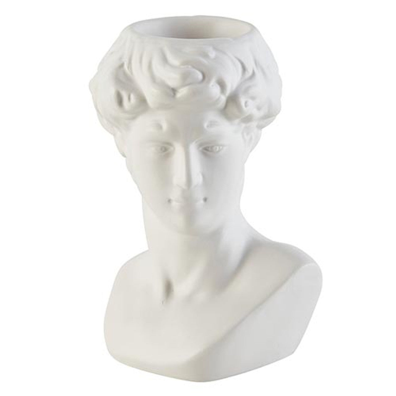 Face Statue Ceramic Decor | 5.5" Tall David Bust Greek Roman Statue by The Bullish Store