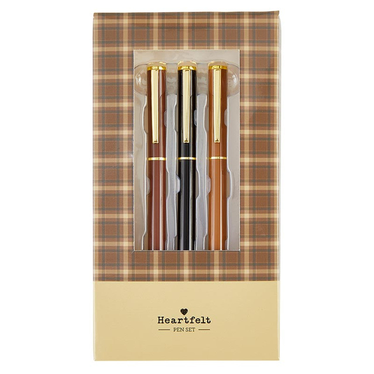 Favorite Memories 3 Piece Pen Set | Father's Day Dad Gift For Him | Set Of 3 Giftable Pens in Plaid Box | Refillable by The Bullish Store