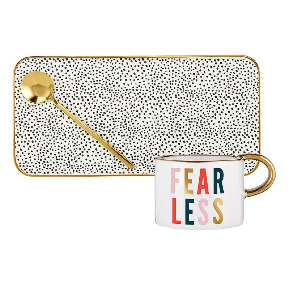 Fearless Mug, Tray and Spoon Set by The Bullish Store