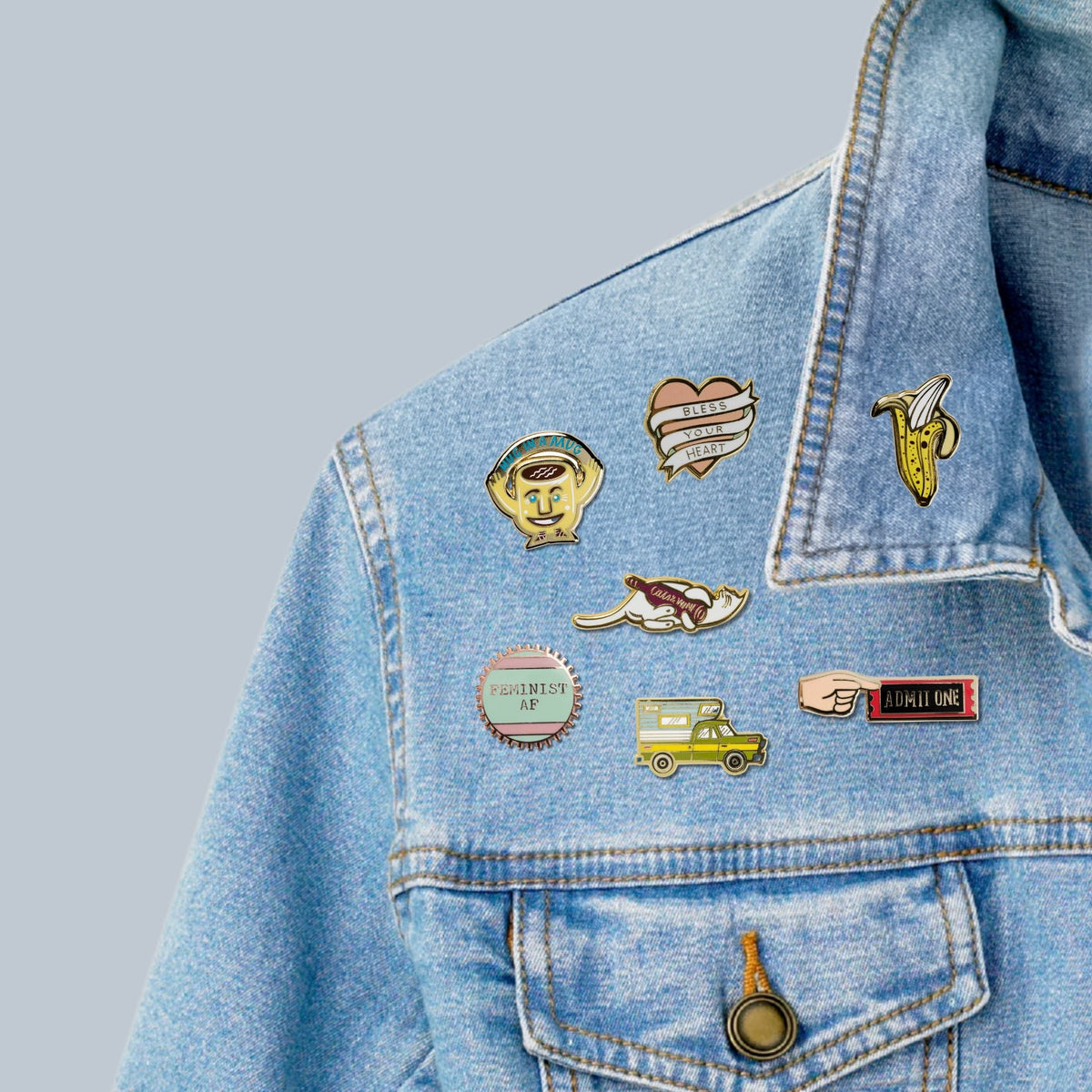 Cats and Wine Make Everything Fine Enamel Pin in Purplish Red and Gold by The Bullish Store
