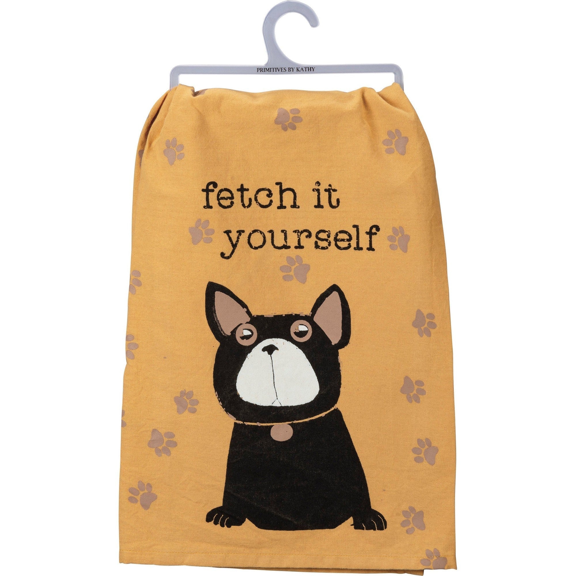 Fetch It Yourself Dog Lover Dish Cloth Towel | 28" Square by The Bullish Store