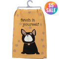 Fetch It Yourself Dog Lover Dish Cloth Towel | 28" Square by The Bullish Store