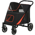 One-Click Foldable Stroller for Large Medium Small Dogs, Pet, Cats with Storage by Furr Baby Gifts