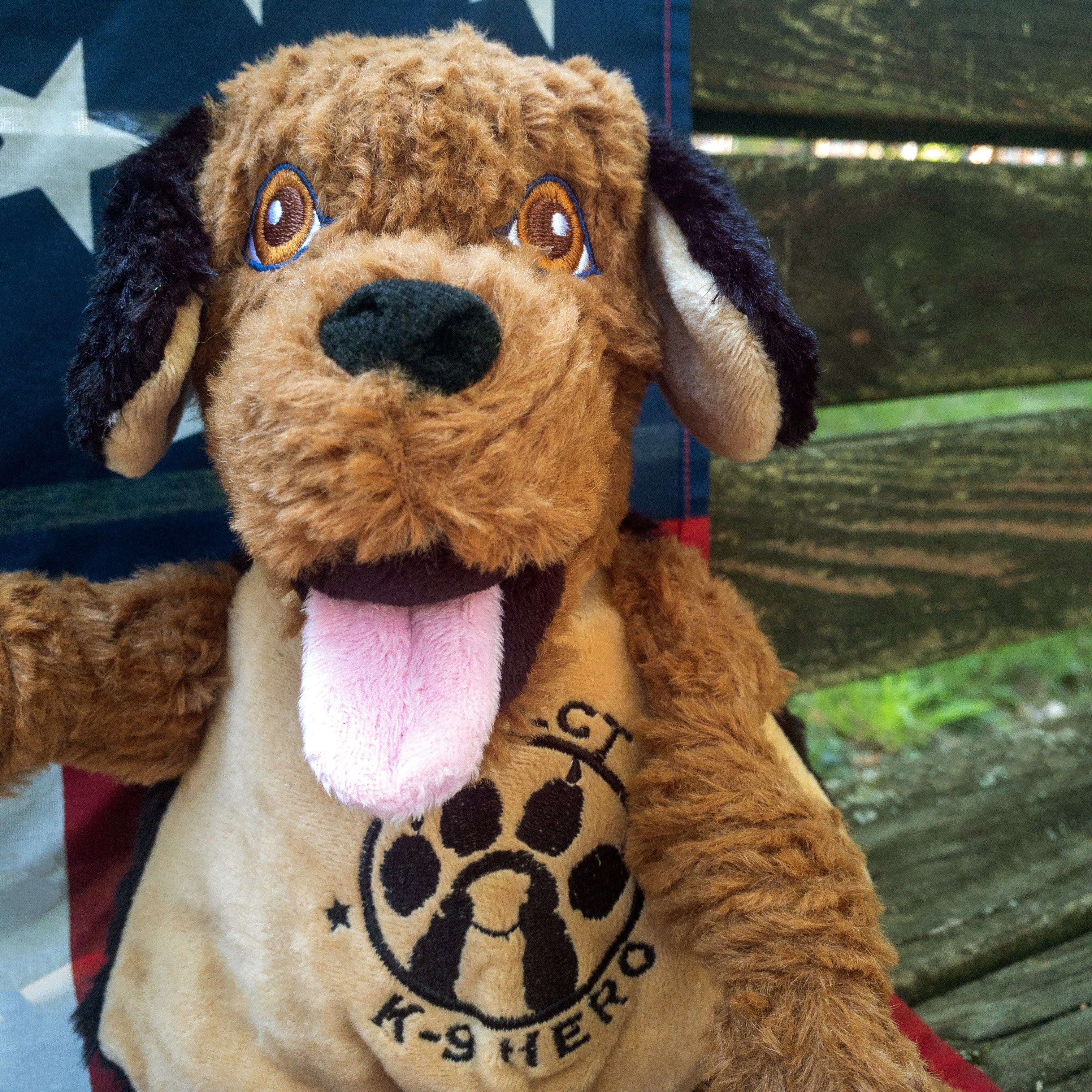 HuggleCause™, Project K-9 Hero, Flash Knottie® Plush Dog Toy, Large by HuggleHounds