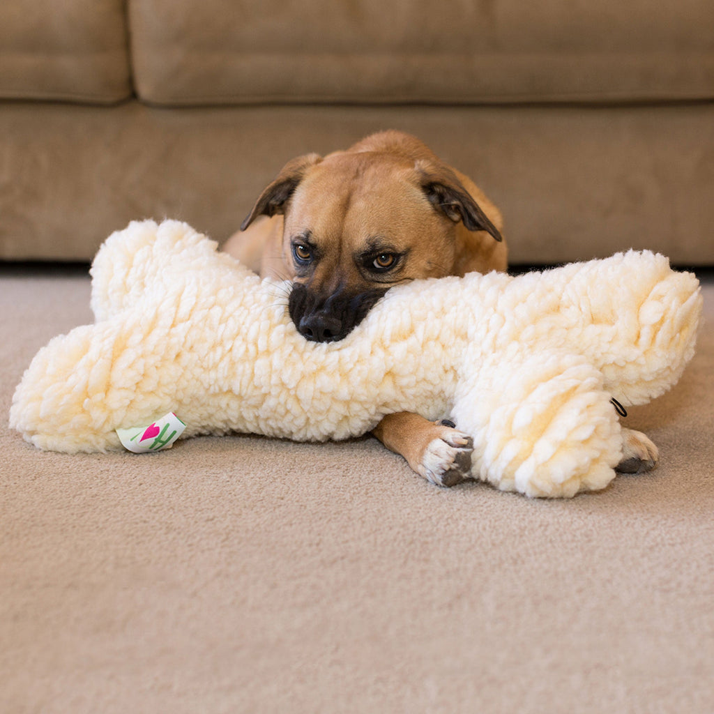 HuggleFleece® 2' Plush Bone Dog Toy by HuggleHounds