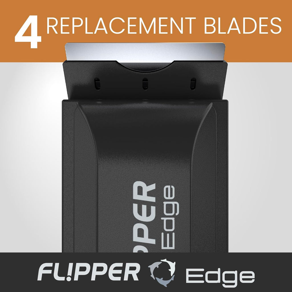 Flipper Edge Standard Stainless Steel Replacement Blades 4 Pack by Flipper Aquarium Products