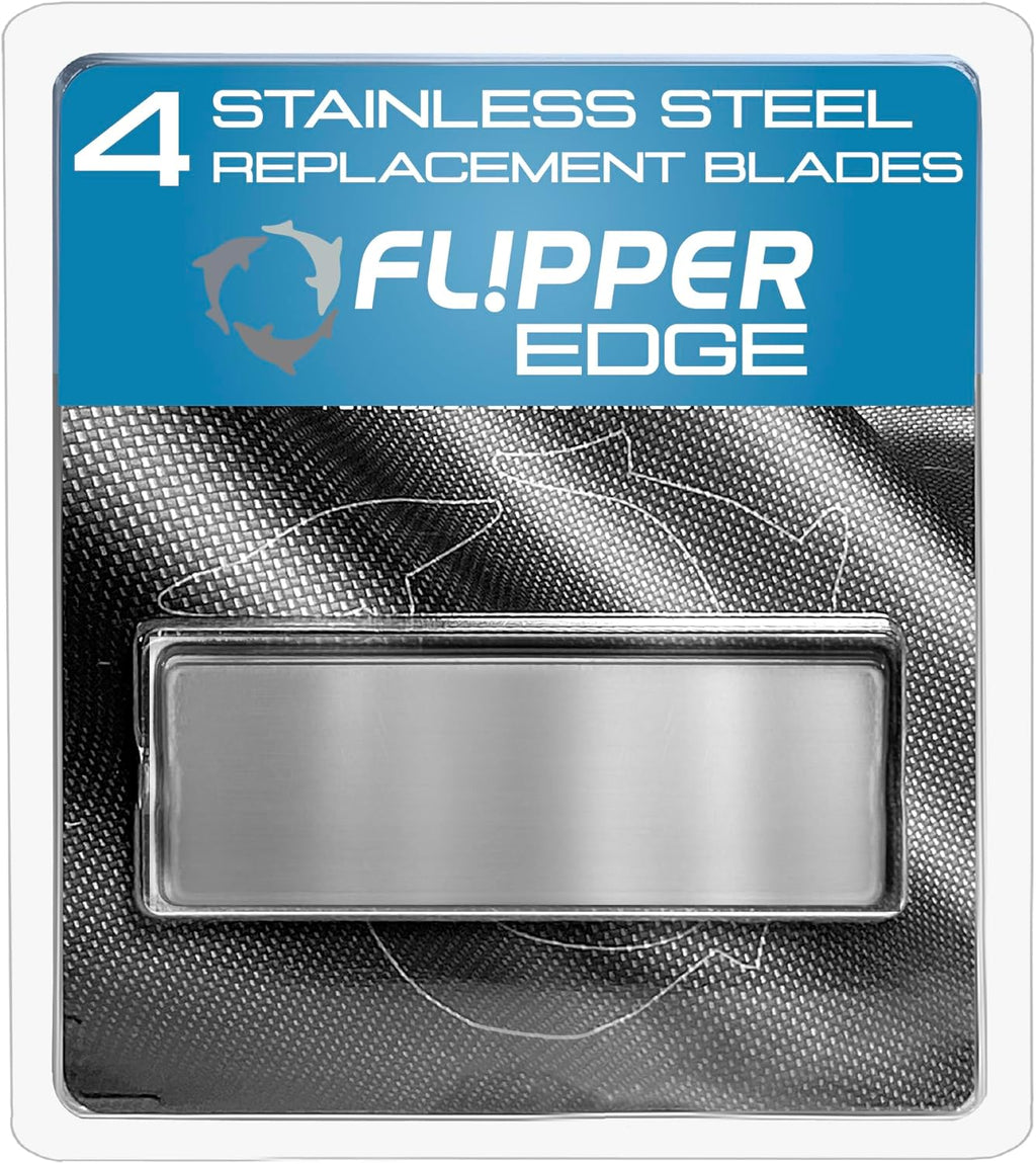 Flipper Edge Standard Stainless Steel Replacement Blades 4 Pack by Flipper Aquarium Products