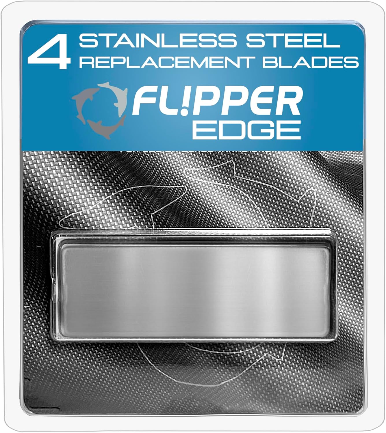 Flipper Edge Standard Stainless Steel Replacement Blades 4 Pack by Flipper Aquarium Products