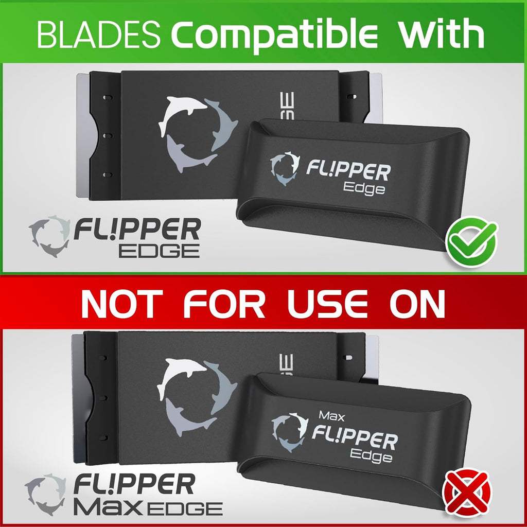 Flipper Edge Standard Stainless Steel Replacement Blades 4 Pack by Flipper Aquarium Products