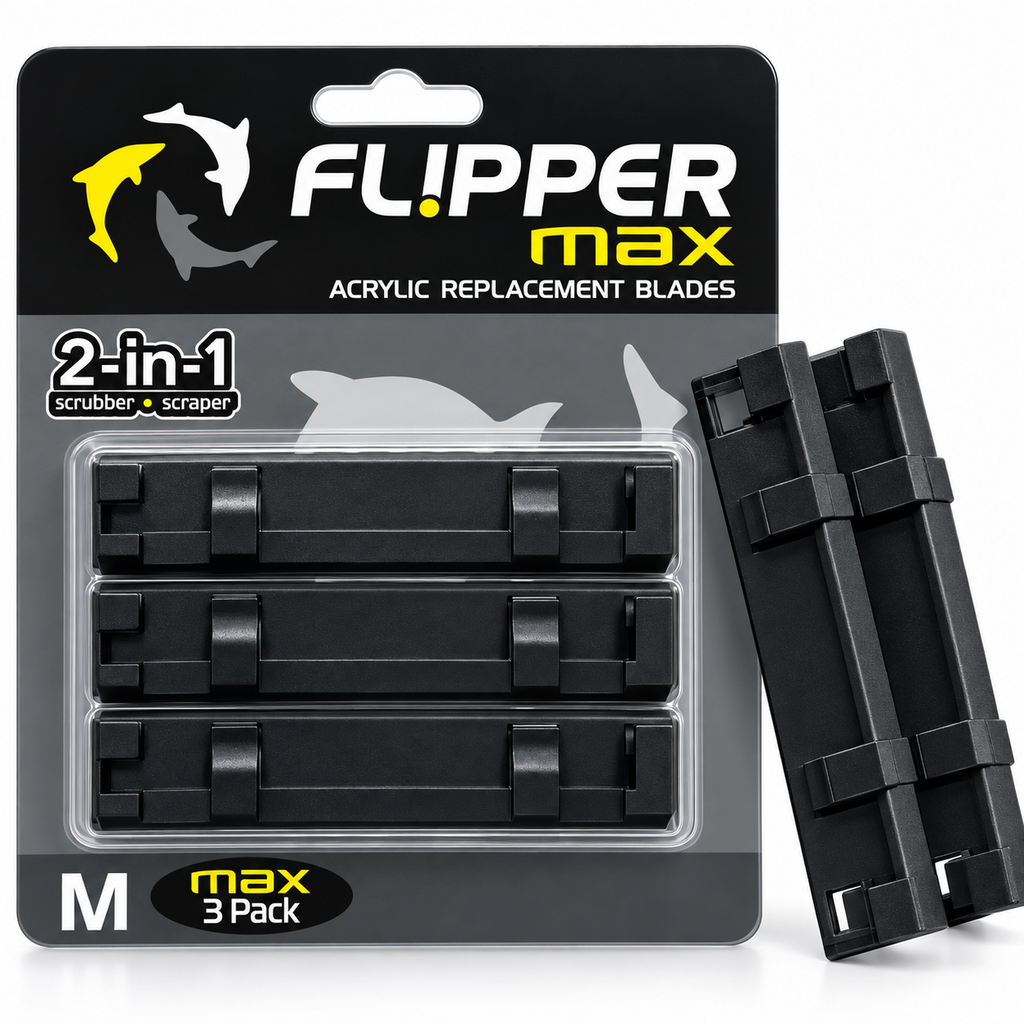 Flipper Max ABS Replacement Blades 3 Pack - Acrylic Tanks by Flipper Aquarium Products