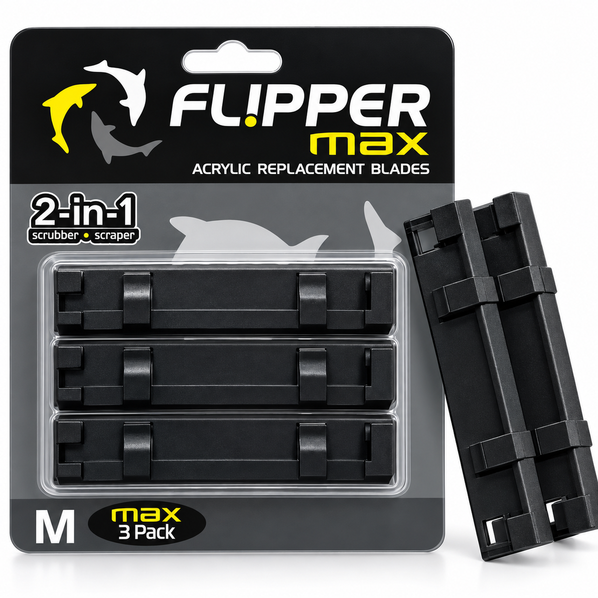Flipper Max ABS Replacement Blades 3 Pack - Acrylic Tanks by Flipper Aquarium Products