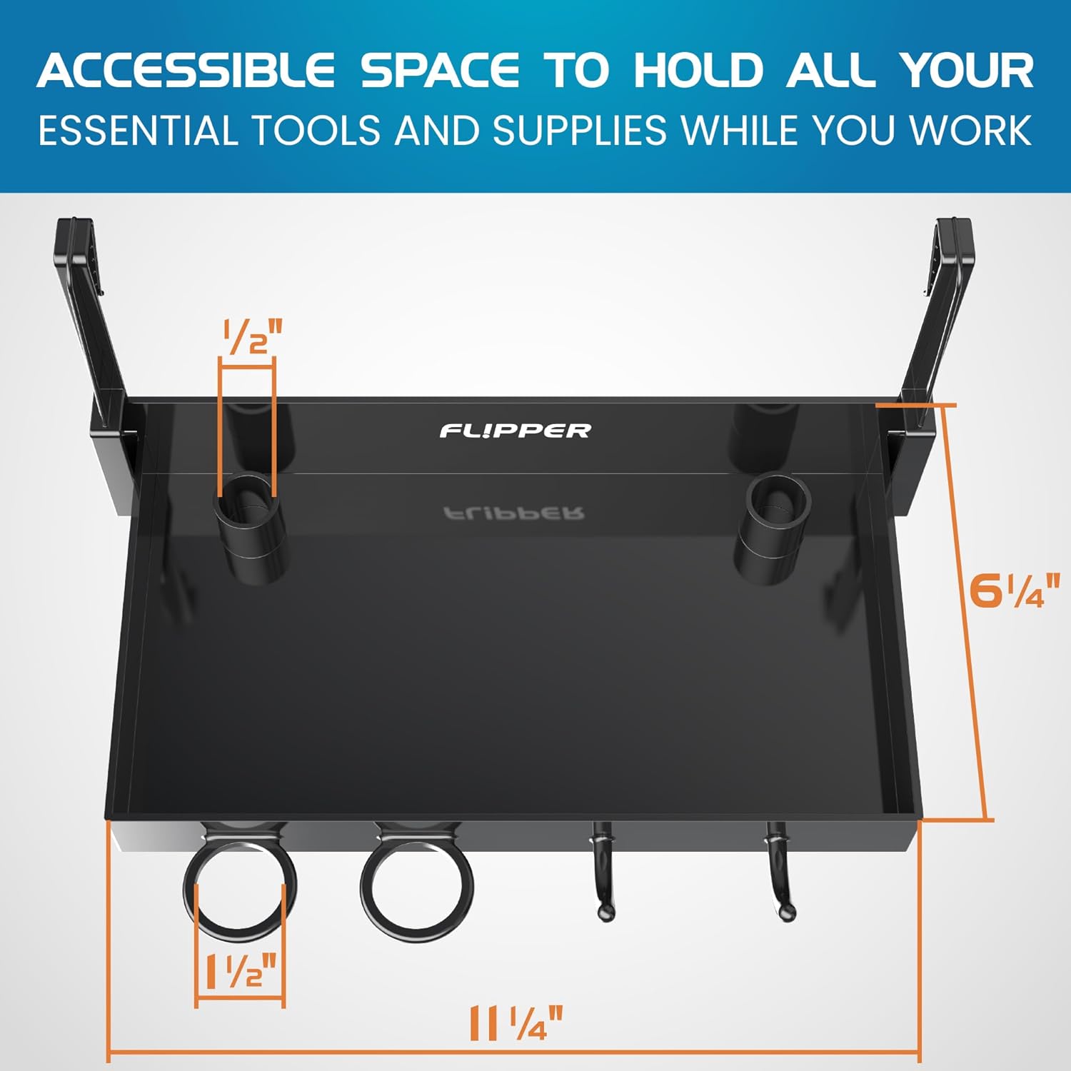 Flipper Tank Buddy Workspace and Utility Tray for Rimless Aquariums by Flipper Aquarium Products