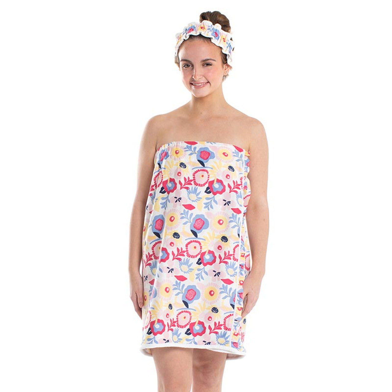 Floral Pop Spa Wrap and Headband Set | Bath Body Towel Shower by The Bullish Store