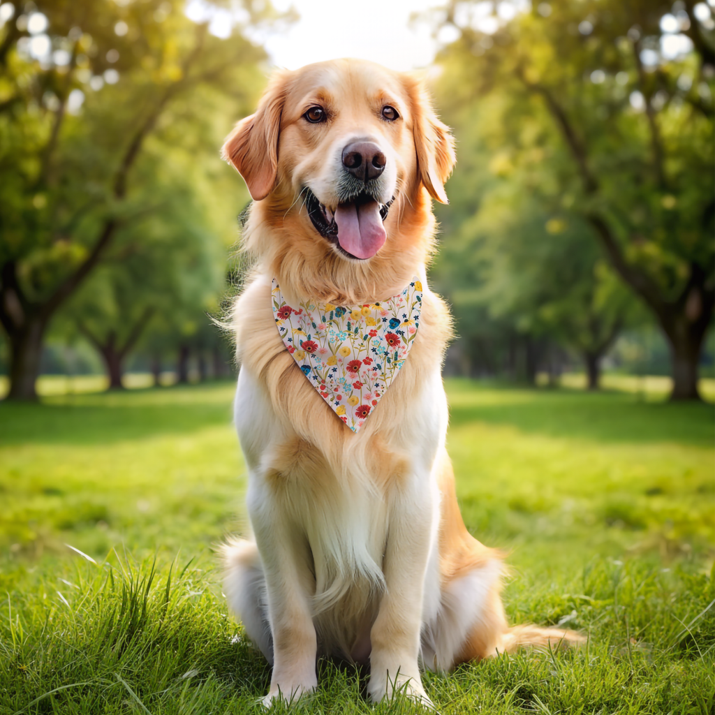 Spring Flowers Dog Bandana New Arrivals by Happy Tails Outfitters