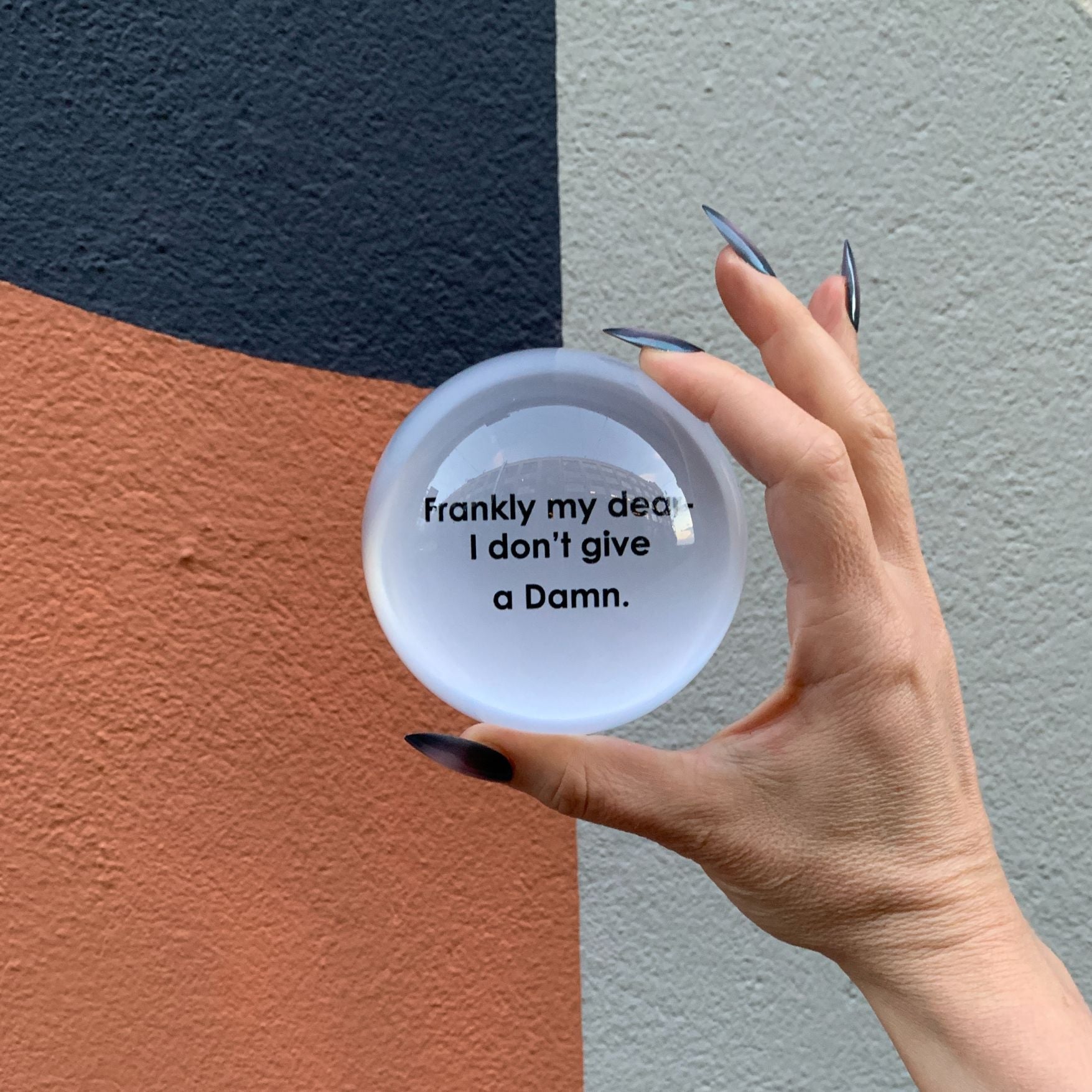 Frankly My Dear I Don't Give A Damn Glass Dome Paper Weight | Paper Document Holder by The Bullish Store