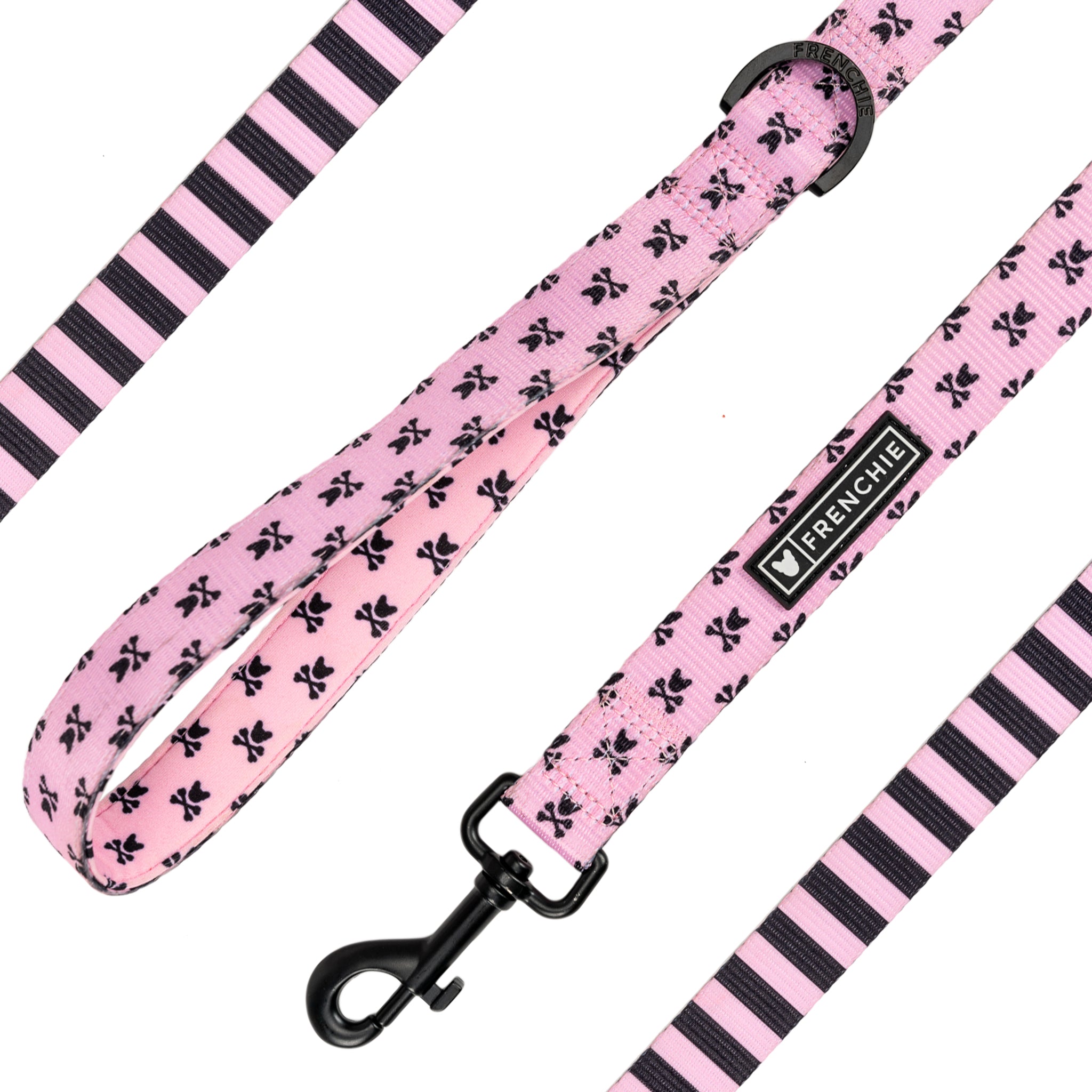 Frenchie Comfort Leash - Pink Bad to the Bone by Frenchie Bulldog