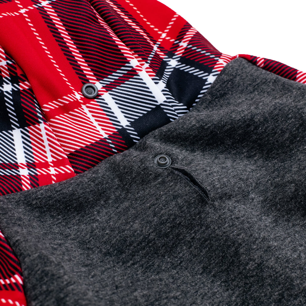 Frenchie Dog Hoodie - Scarlet Plaid by Frenchie Bulldog