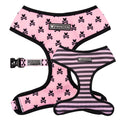 Frenchie Duo Reversible Harness - Pink Bad to the Bone by Frenchie Bulldog