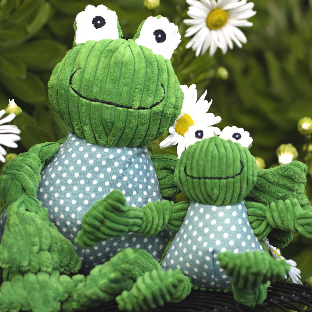 Fergie Frog Knottie® Plush Dog Toy by HuggleHounds