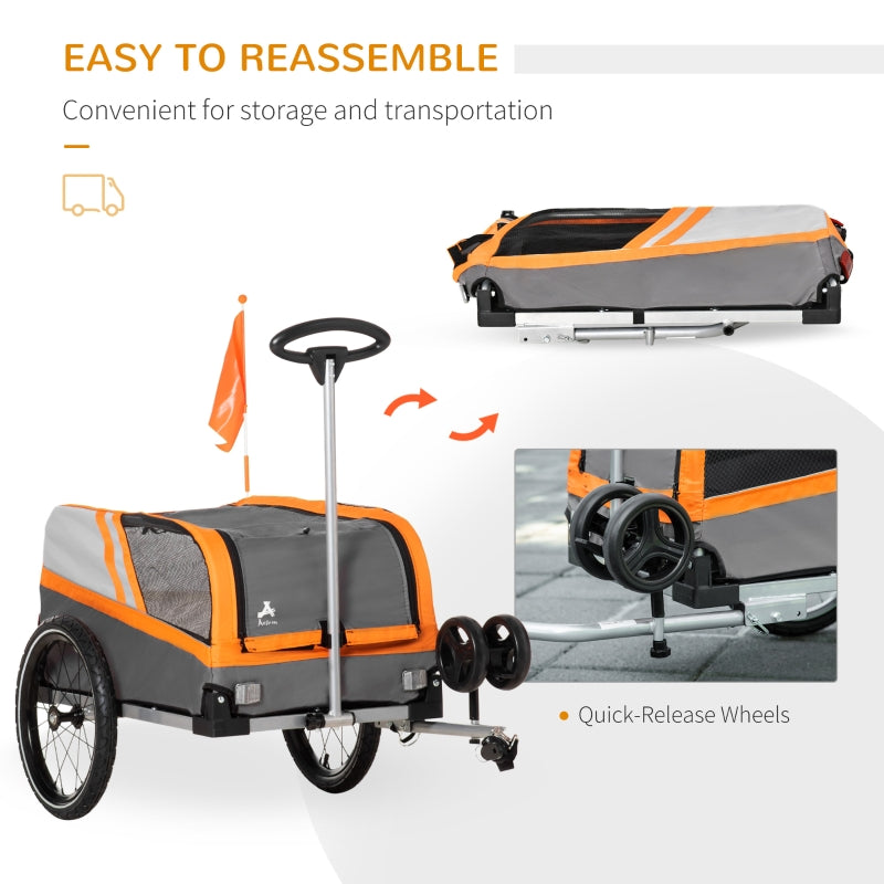 Pet Bike Trailer 2-in-1 Travel Stroller by Furr Baby Gifts