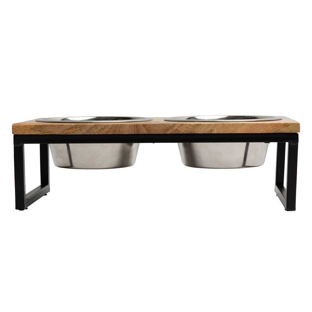 Wood & Metal Elevated Feeder by GF Pet.us