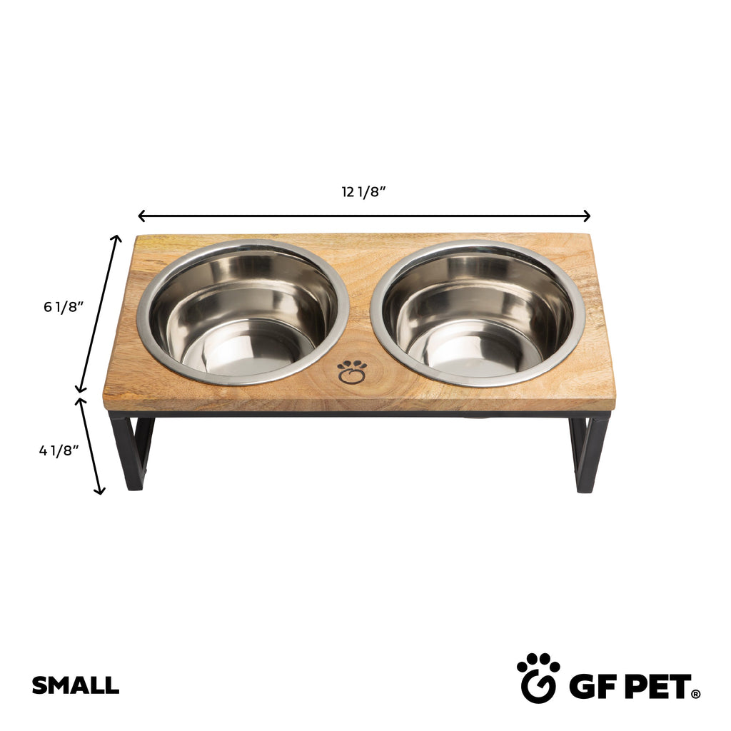 Wood & Metal Elevated Feeder by GF Pet.us