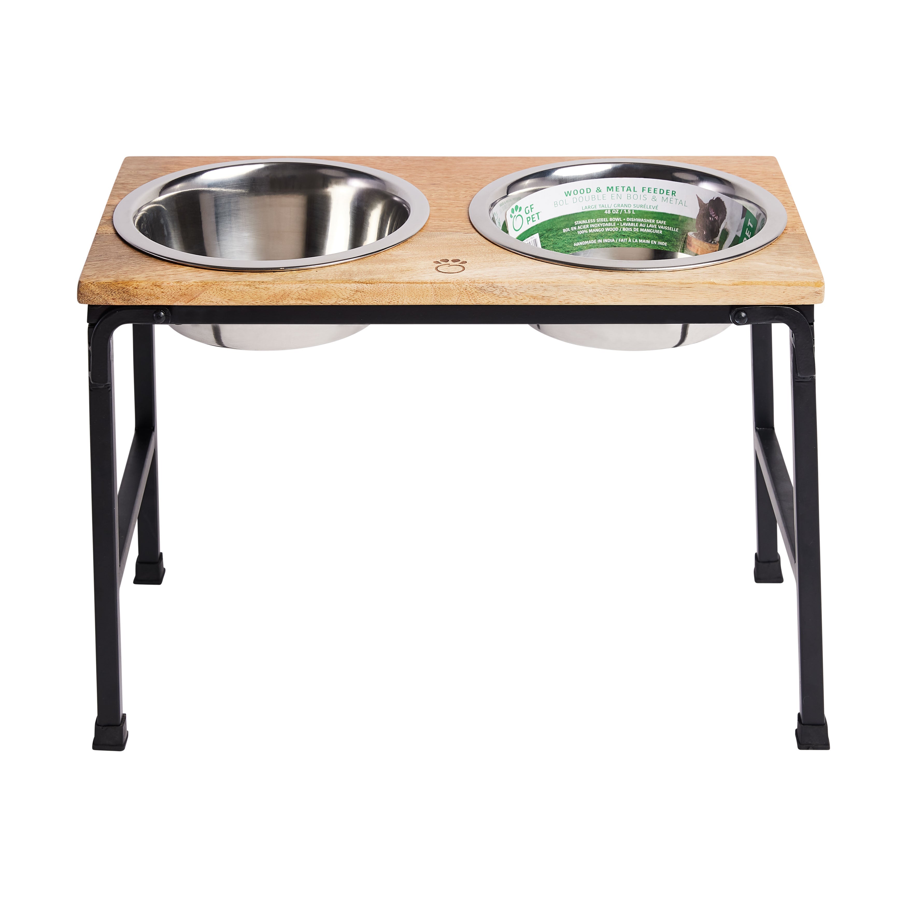 Wood & Metal Elevated Feeder by GF Pet.us