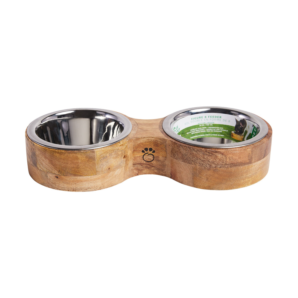 Wood & Metal Feeder Double Diner by GF Pet.us