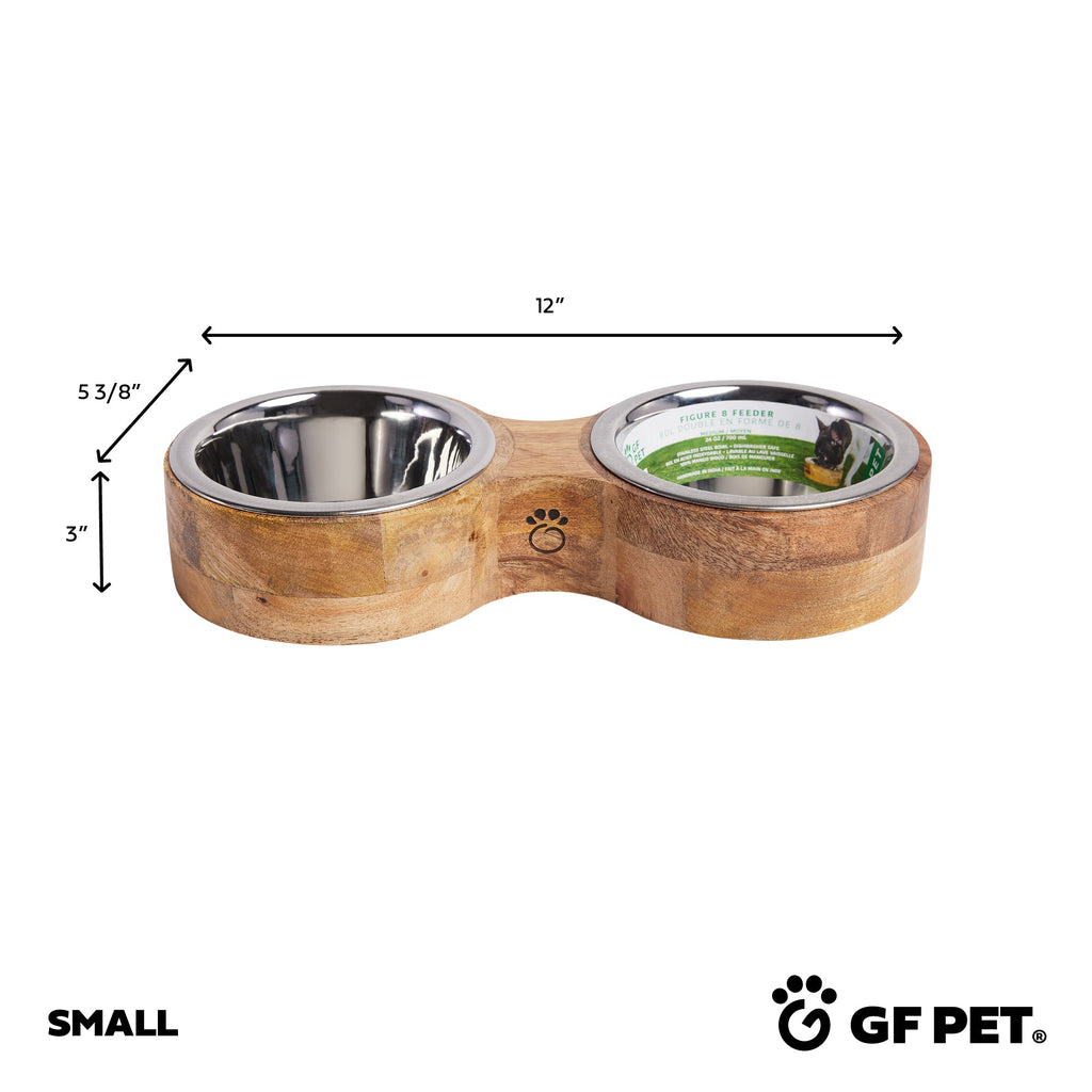 Wood & Metal Feeder Double Diner by GF Pet.us