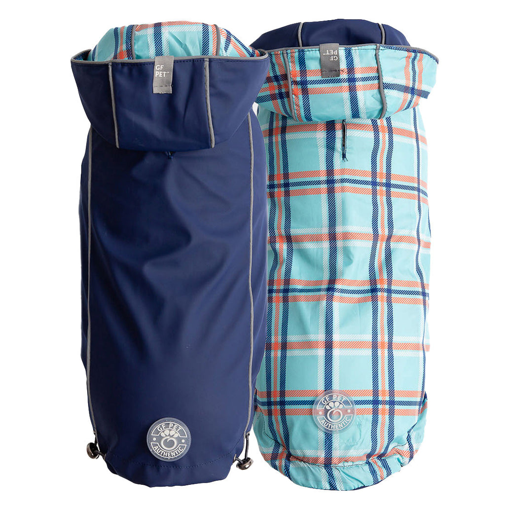 Reversible Elasto-Fit Raincoat - Navy by GF Pet.us