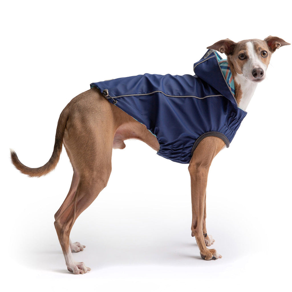 Reversible Elasto-Fit Raincoat - Navy by GF Pet.us