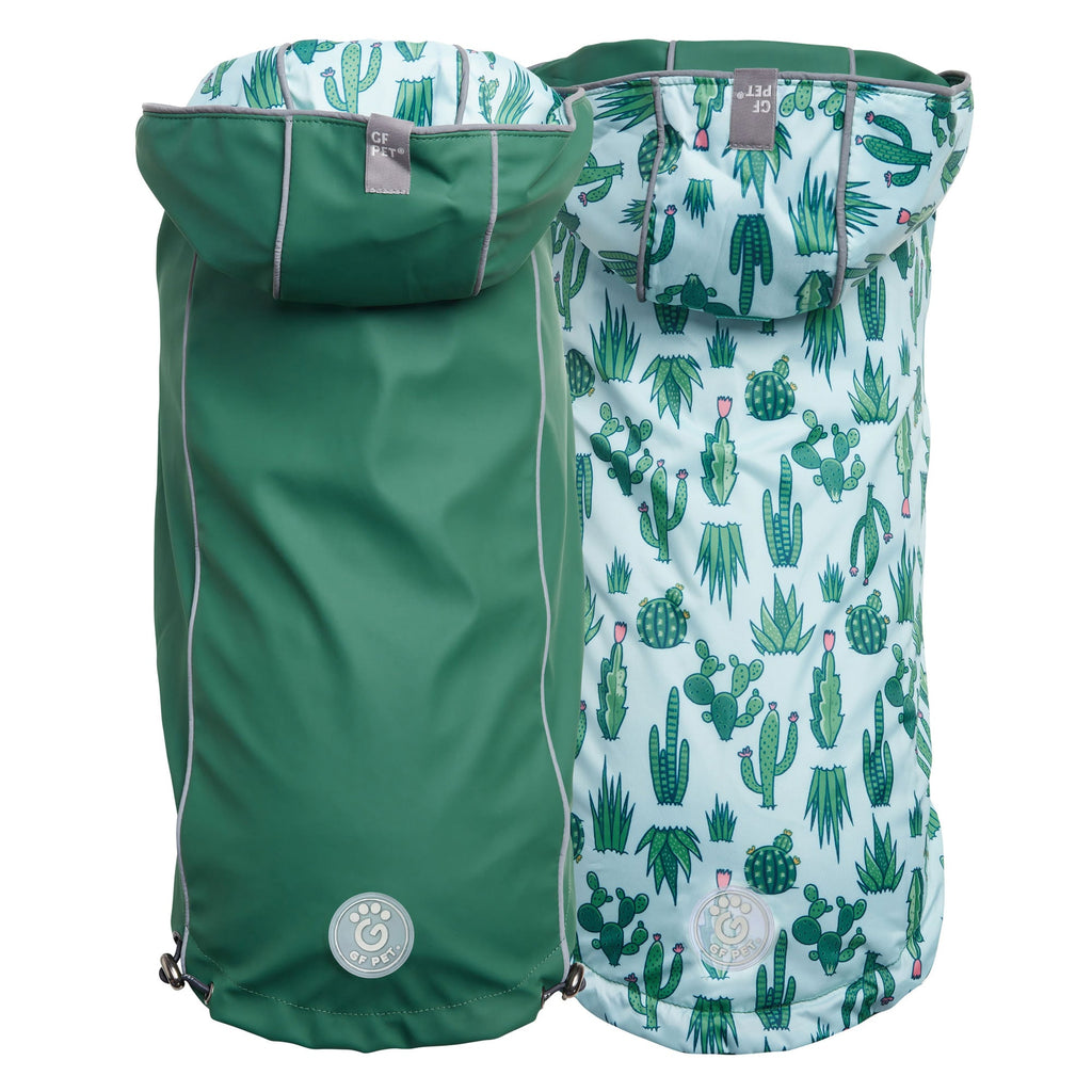 Reversible Elasto-Fit Raincoat - Green/Green by GF Pet.us