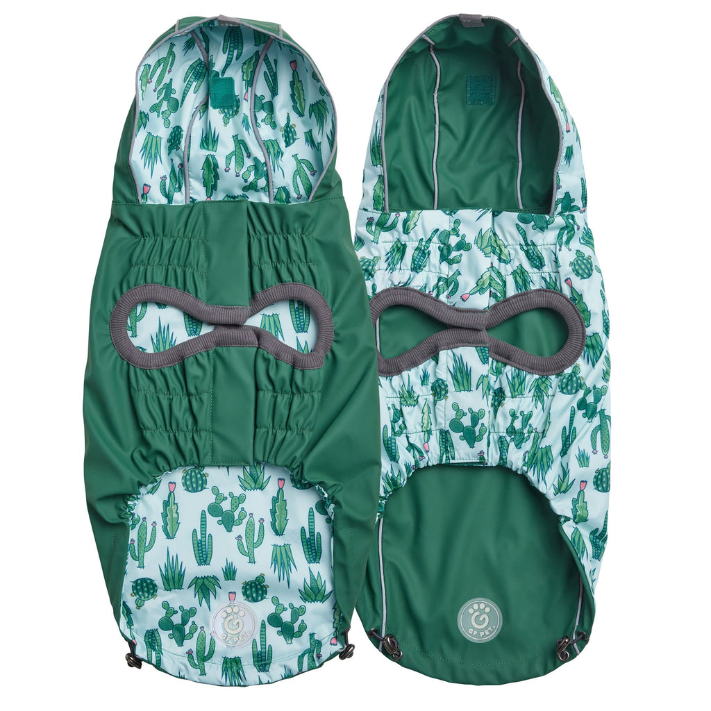 Reversible Elasto-Fit Raincoat - Green/Green by GF Pet.us