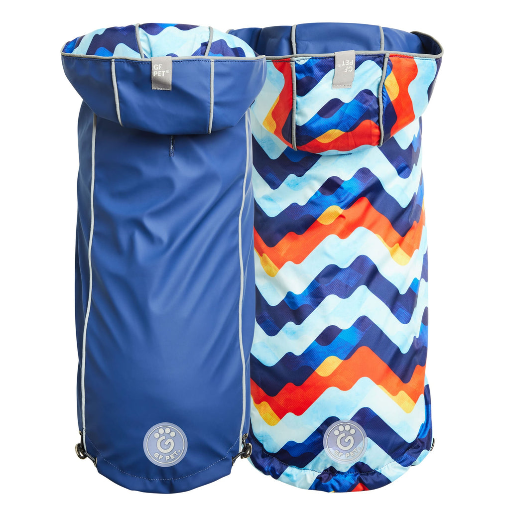 Reversible Elasto-Fit Raincoat - Navy/Navy by GF Pet.us