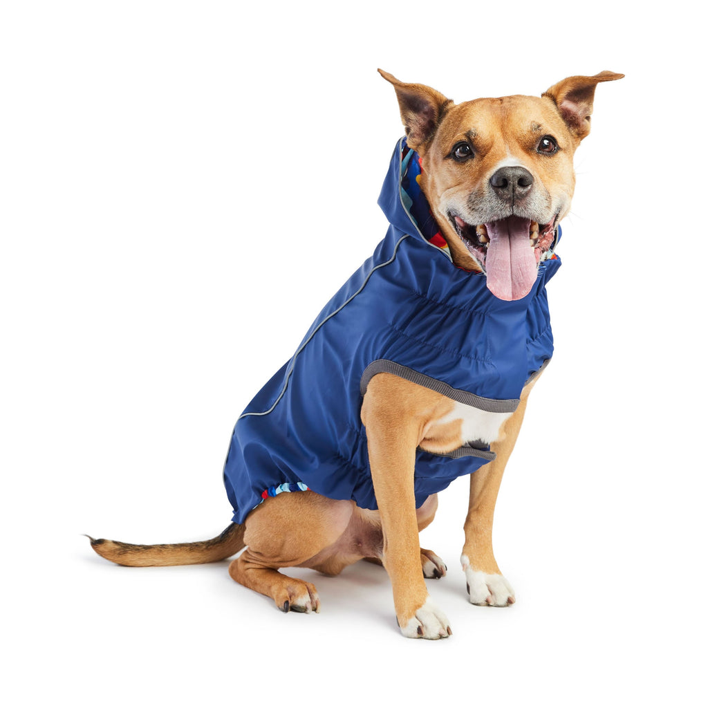 Reversible Elasto-Fit Raincoat - Navy/Navy by GF Pet.us