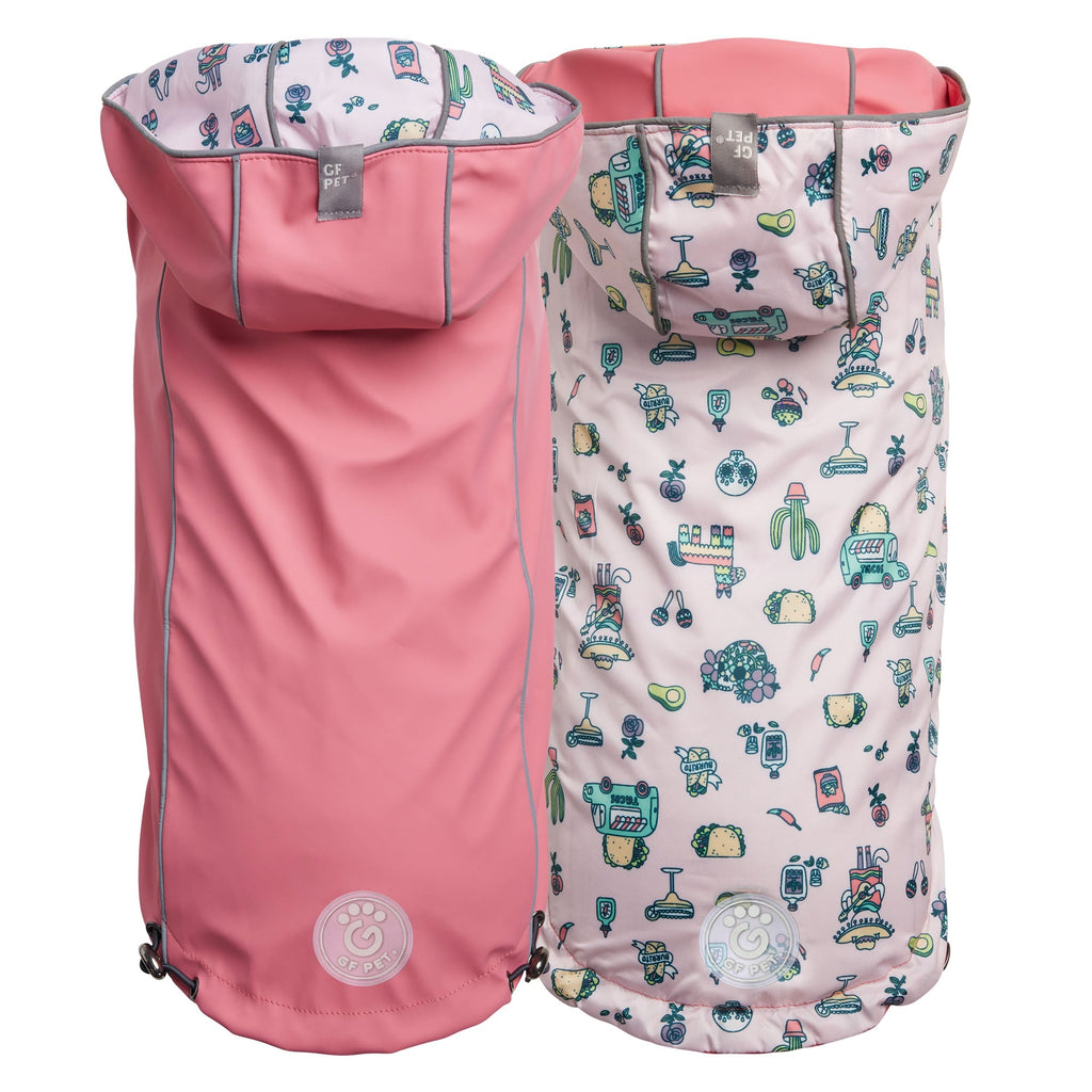 Reversible Elasto-Fit Raincoat - Pink/Pink by GF Pet.us