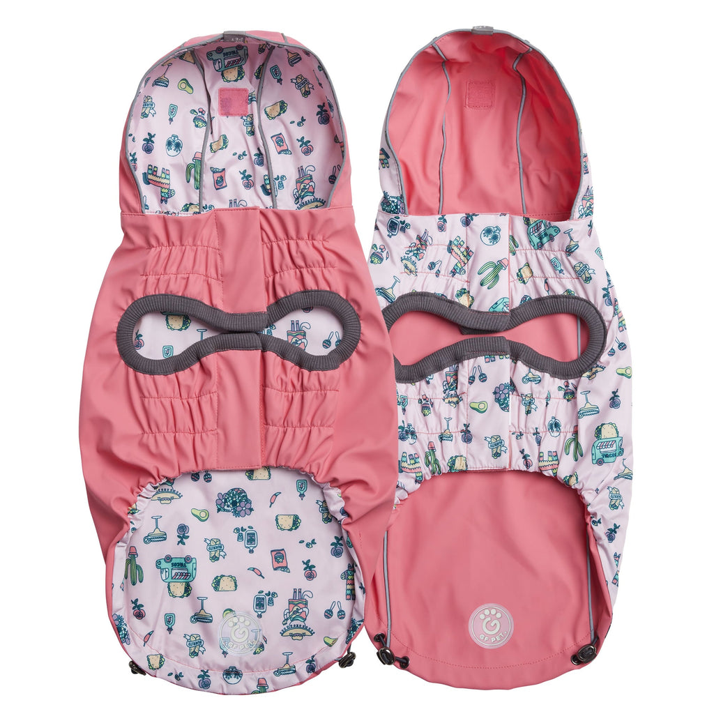 Reversible Elasto-Fit Raincoat - Pink/Pink by GF Pet.us