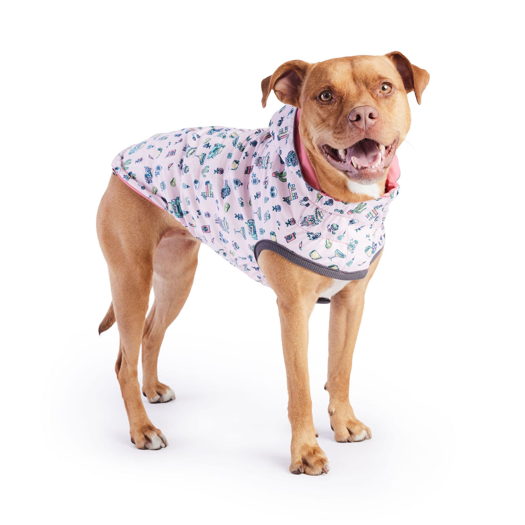 Reversible Elasto-Fit Raincoat - Pink/Pink by GF Pet.us