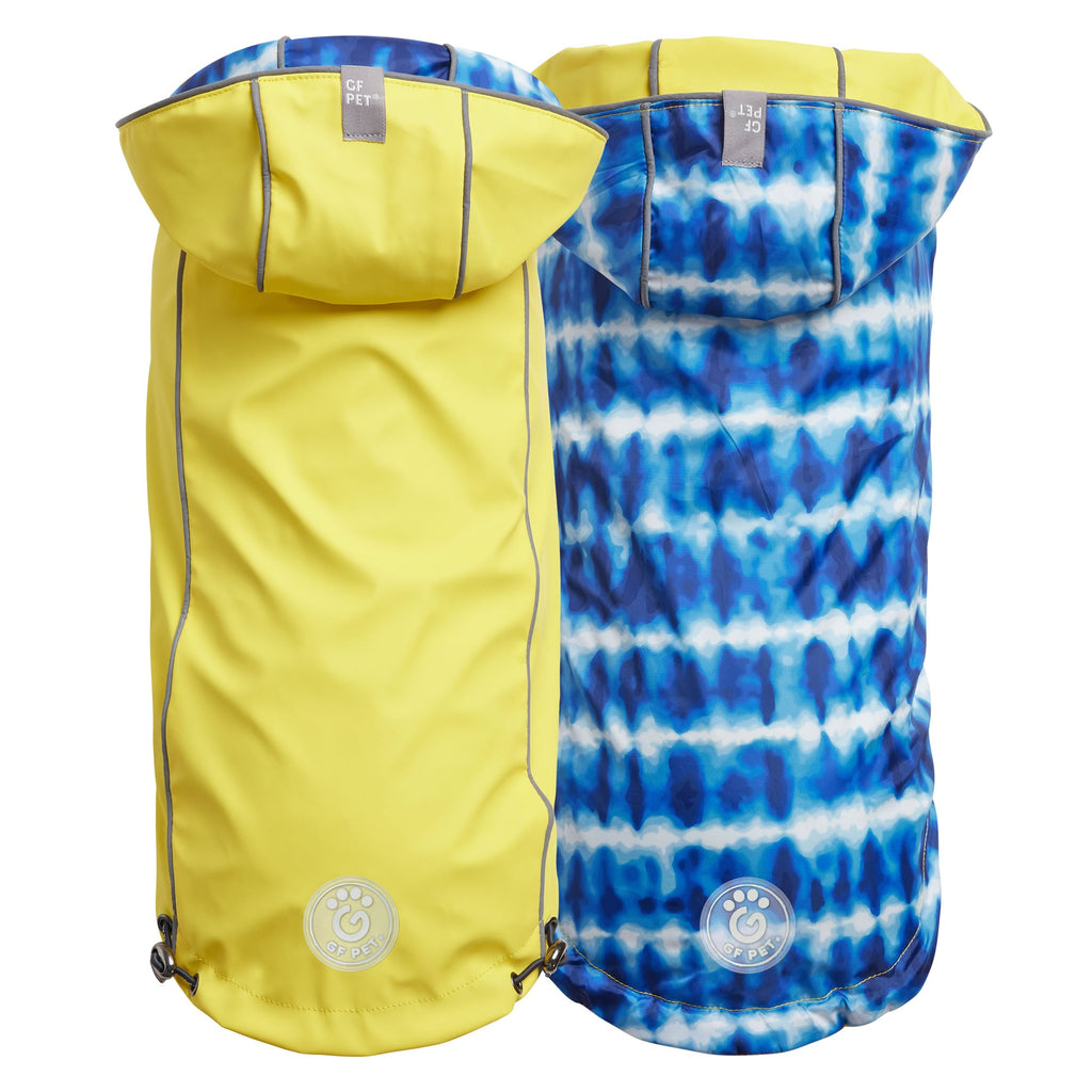 Reversible Elasto-Fit Raincoat - Yellow/Blue by GF Pet.us