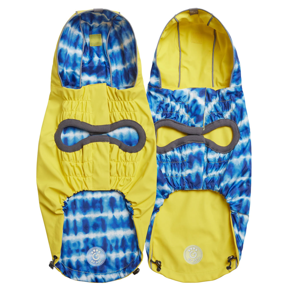 Reversible Elasto-Fit Raincoat - Yellow/Blue by GF Pet.us