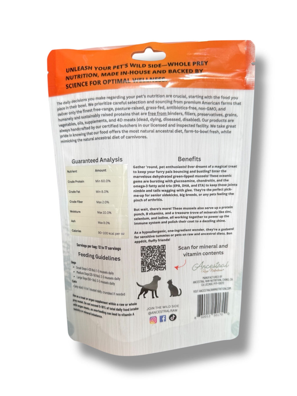 Dehydrated Green Lipped Mussels (NZ) by Ancestral Raw Nutrition