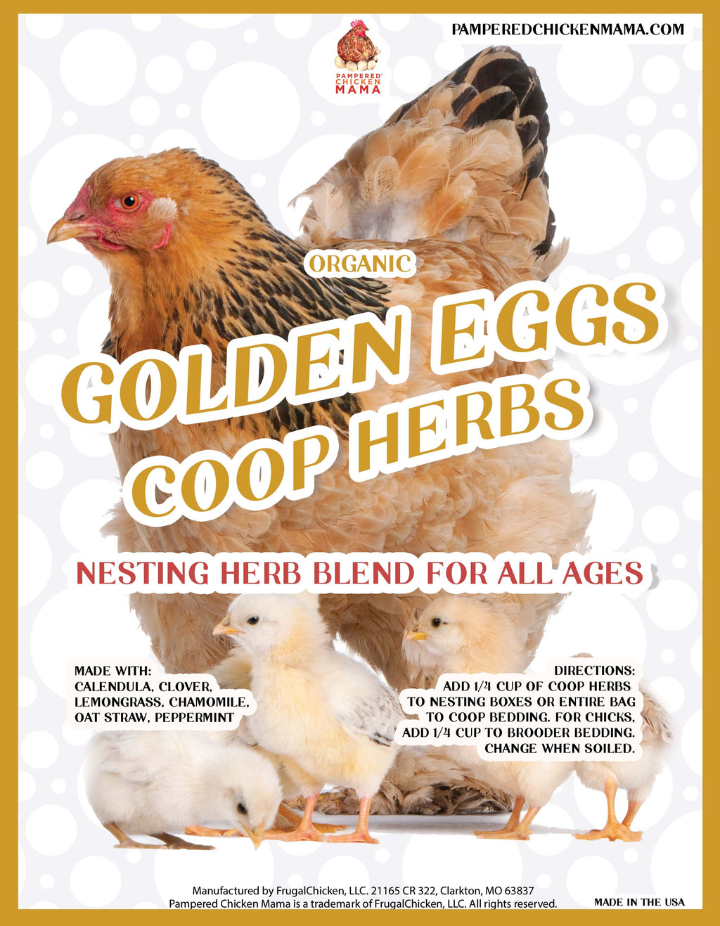Golden Eggs Nesting Herbs by Dahlia Pets