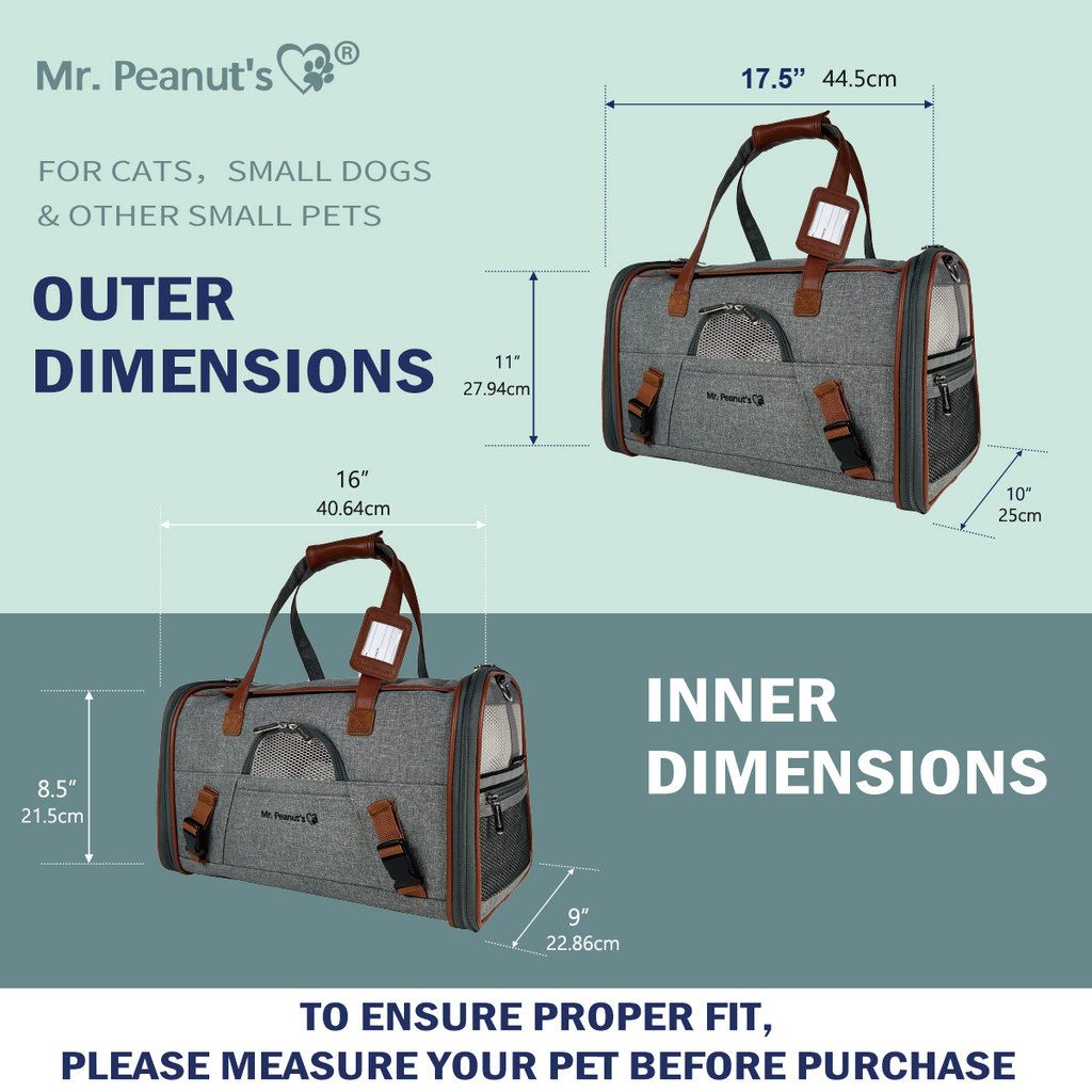 Mr. Peanut's Gold Series Standard Size Airline Compliant Pet Carrier by Mr. Peanut's Pet Carriers