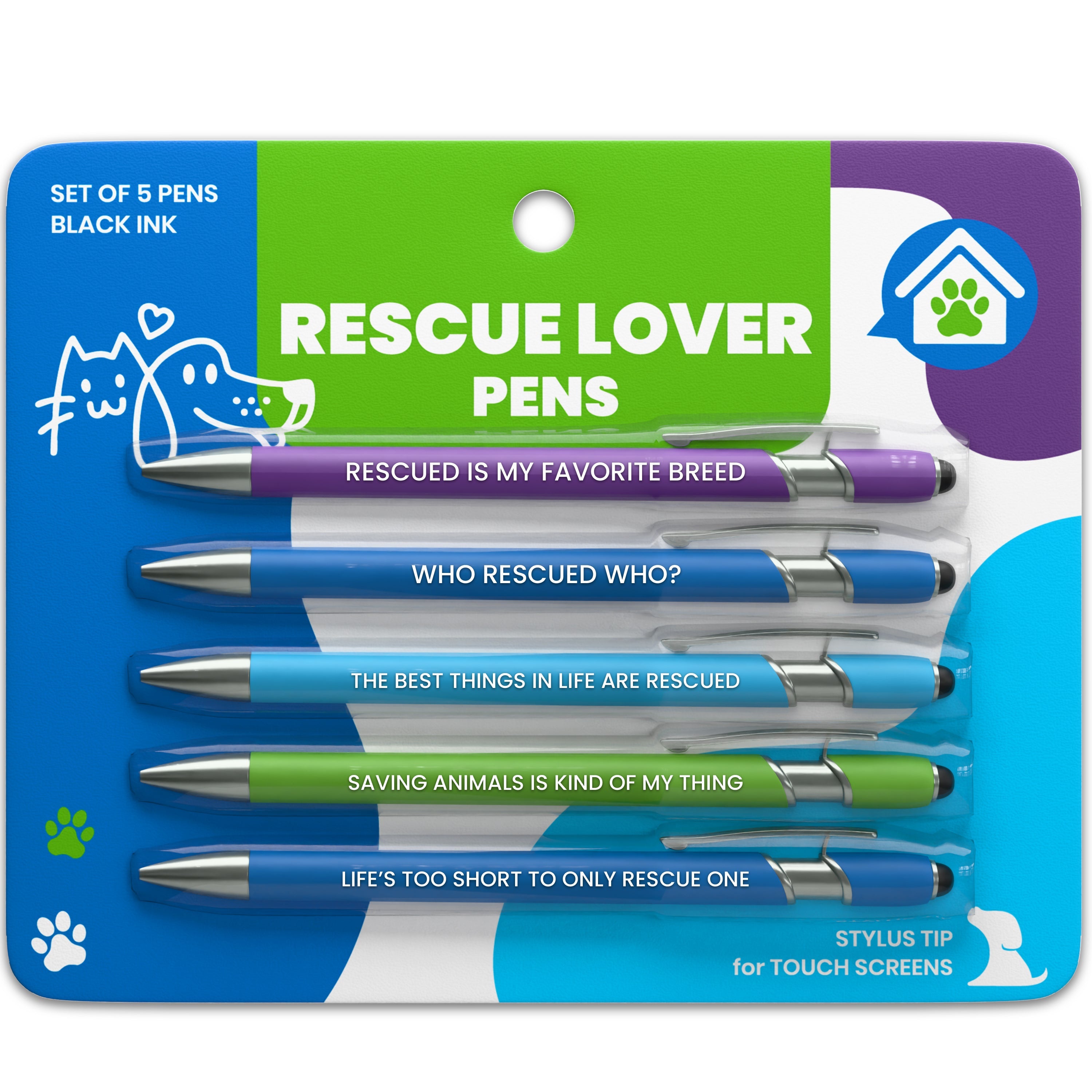 Dog-Themed Stylus Pen Sets by Rubyloo