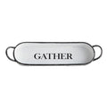 Gather Oval Tray | Decorative Metal Rustic Serving Tray | 20" x 6.5" by The Bullish Store