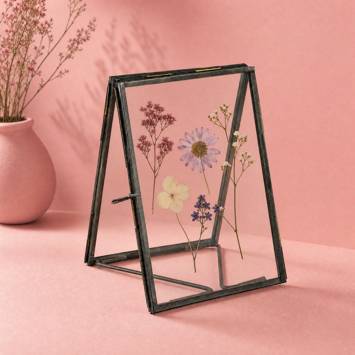 Double Picture Metal Frame | Multipurpose Rustic Photo Holder | 5" x 7" by The Bullish Store