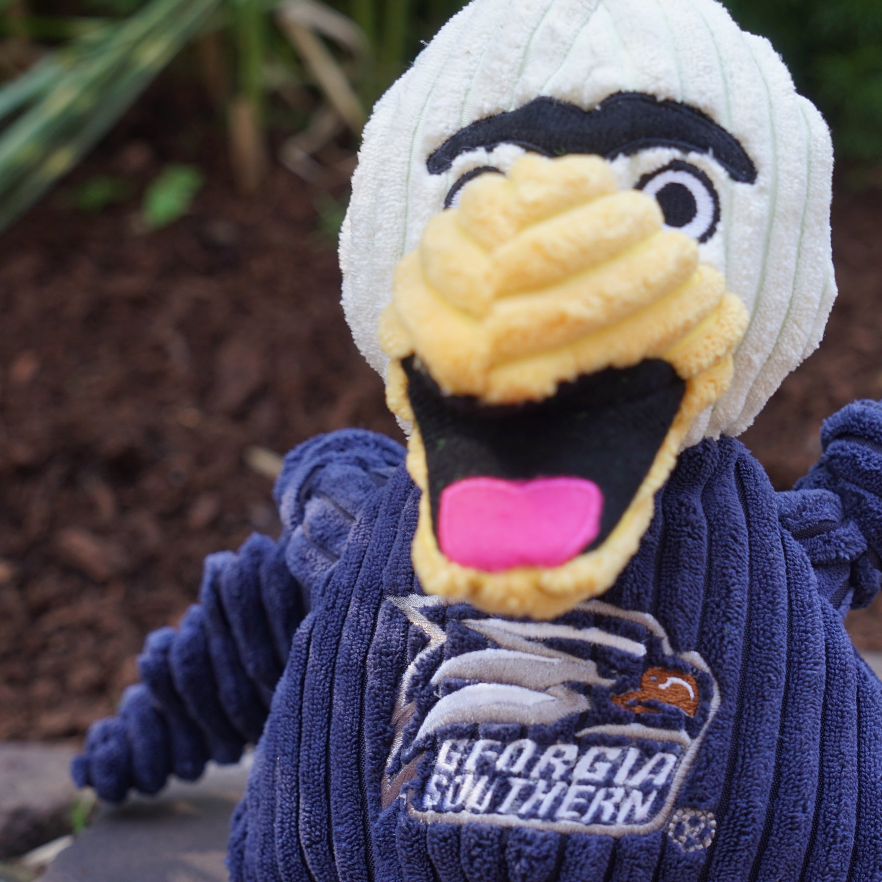 NCAA Georgia Southern University, Gus the Eagle Knottie® Plush Dog Toy by HuggleHounds