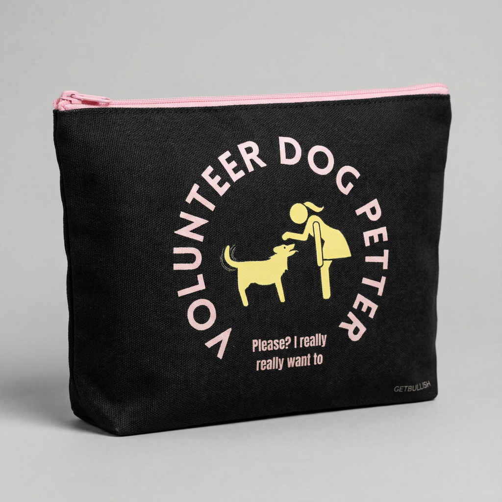 GetBullish Volunteer Dog Petter Canvas Zipper Pouch 9.5" x 7" | Cosmetics Bag or Pencil Case by The Bullish Store
